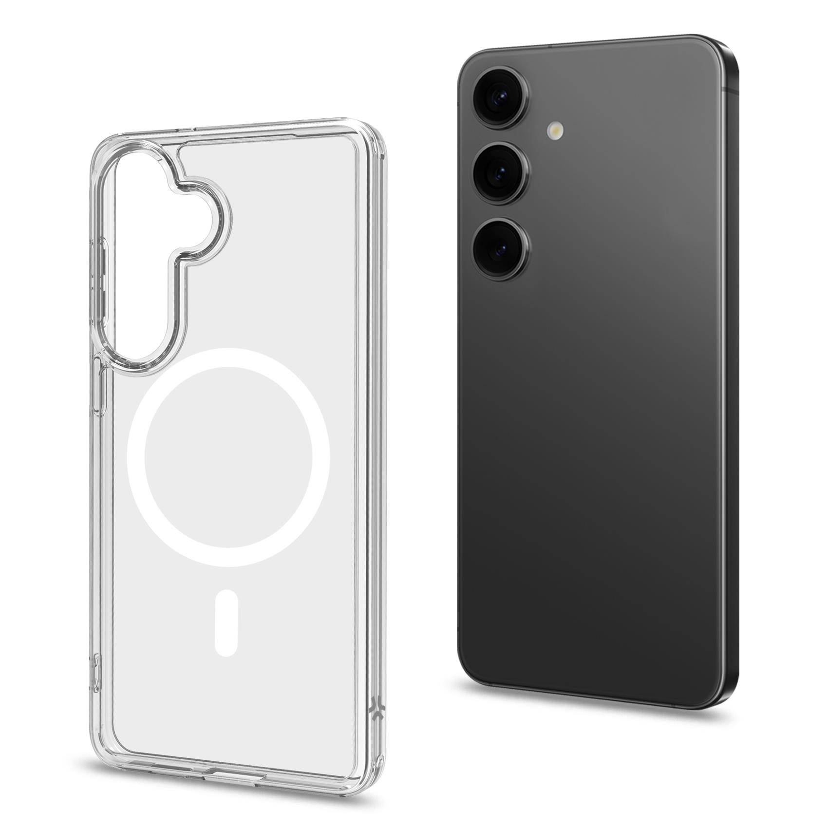 Celly GELSKINMAG - Cover morbida trasparente nero in TPU compatibile con la tecnologia Magsafe per Samsung Galaxy S26+ 5G - Cover - immagine 8