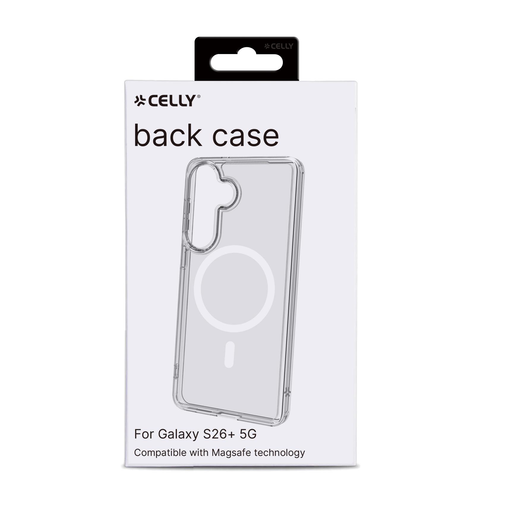 Celly GELSKINMAG - Cover morbida trasparente nero in TPU compatibile con la tecnologia Magsafe per Samsung Galaxy S26+ 5G - Cover - immagine 9