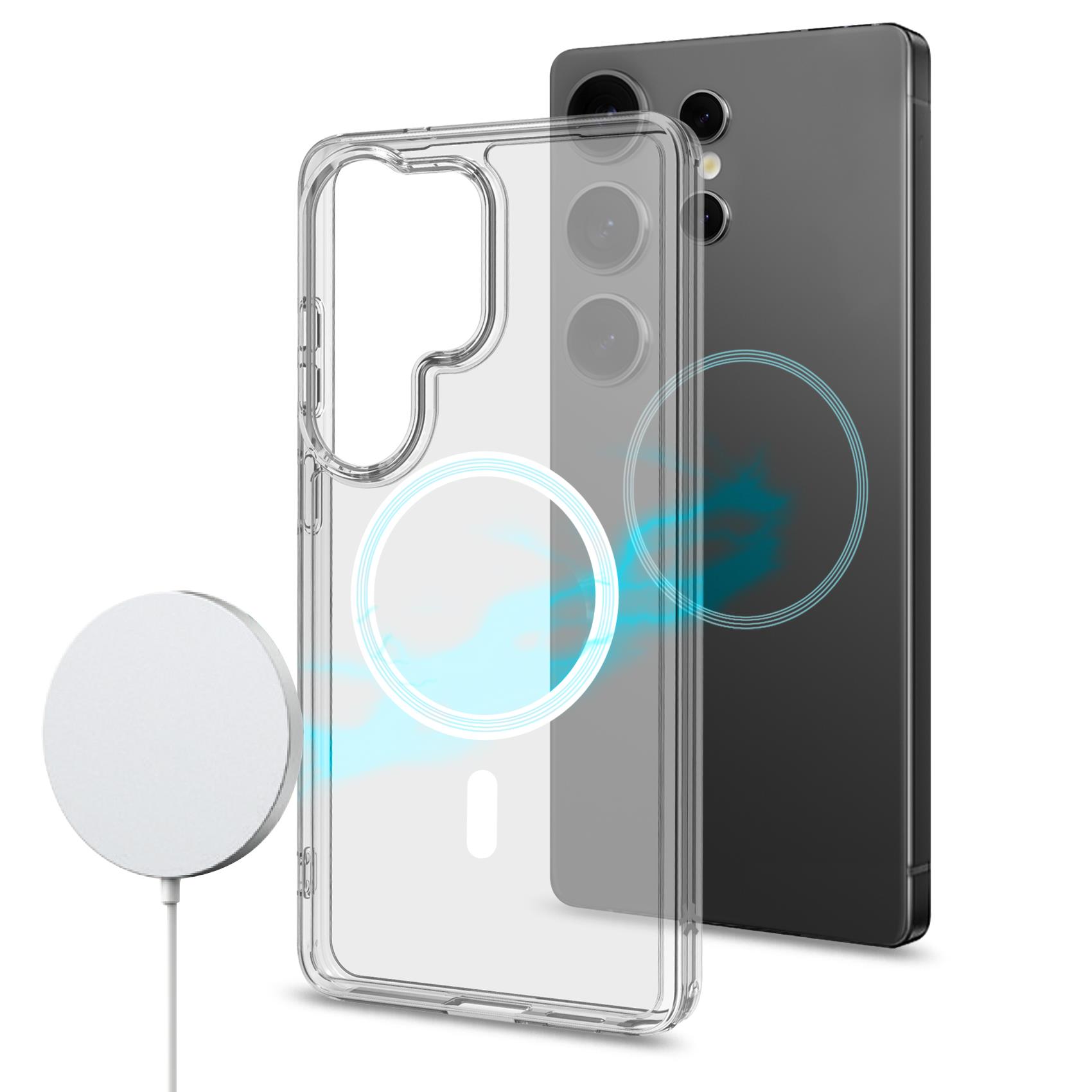 Celly GELSKINMAG - Cover morbida trasparente nero in TPU compatibile con la tecnologia Magsafe per Samsung Galaxy S26 Ultra 5G - Cover - immagine 6