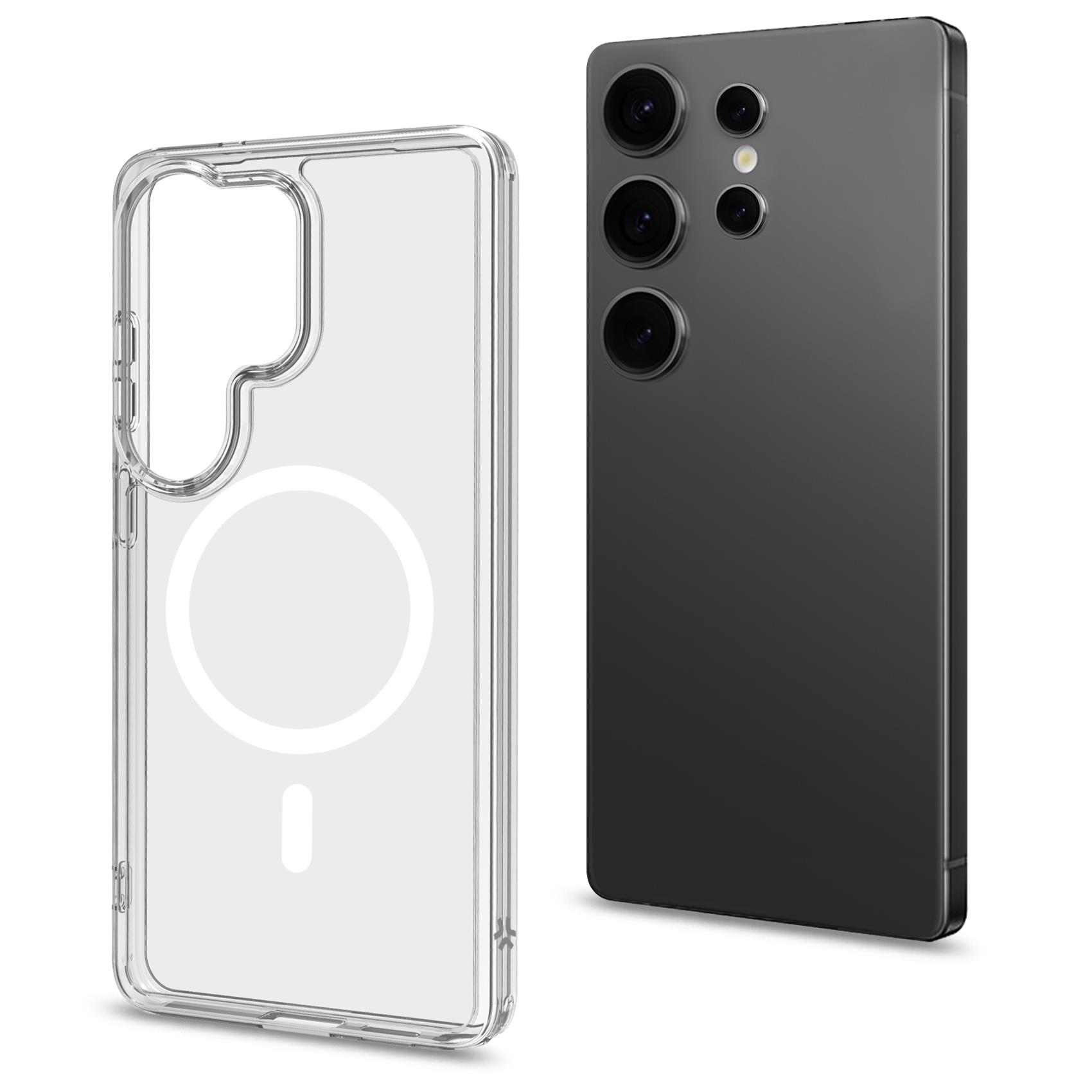 Celly GELSKINMAG - Cover morbida trasparente nero in TPU compatibile con la tecnologia Magsafe per Samsung Galaxy S26 Ultra 5G - Cover - immagine 9