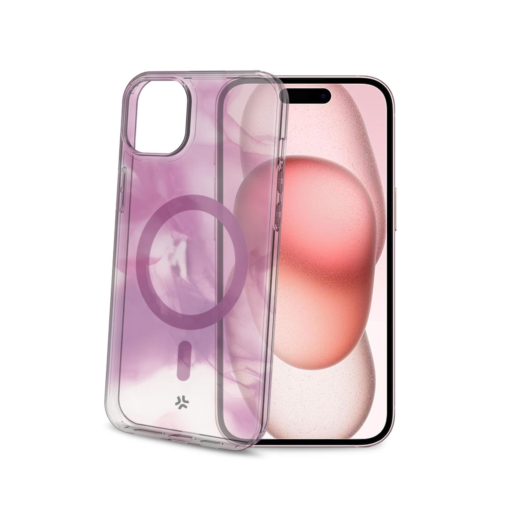 Cover Celly MagShades per iPhone 15 Trasparente Viola - immagine 3