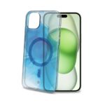 Cover Celly MagShades iPhone 15 Plus Trasparente Blu