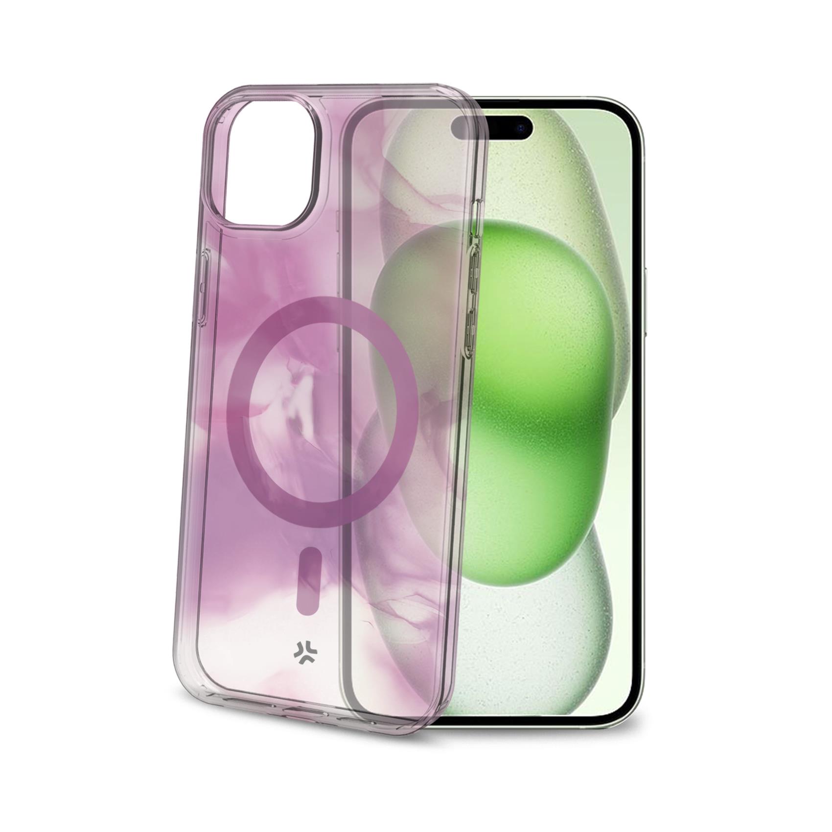 Cover Celly MagShades iPhone 15 Plus Trasparente Viola