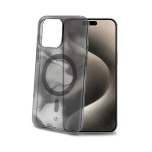 Cover Celly MagShades per iPhone 15 Pro Max Trasparente Nera