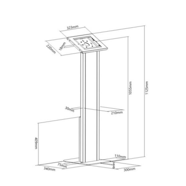 Staffa da Pavimento ITB Solution per Tablet 9-10 fino a 1kg - SKU: PAD-32-01 - Immagine 5