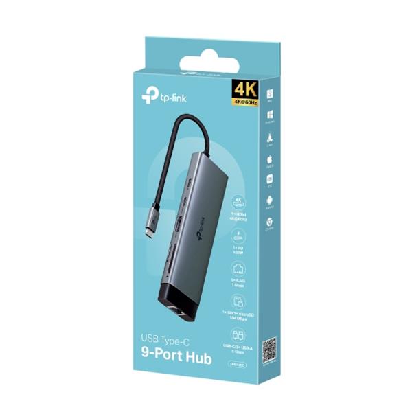 Hub USB TP-LINK UH9120C 4 Porte Type-C Grigio - immagine 3
