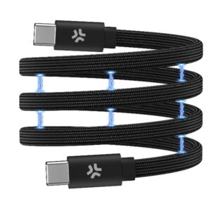 Cavo USB-C Magnetico Celly 60W 2 metri Slim Intrecciato Nero