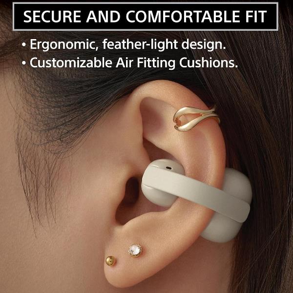 Auricolari Bluetooth Sony WF-LC900 con Noise Canceling e Microfono Nero - immagine 3