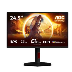 Monitor AOC 24.5 Fast IPS Full HD Regolazione Altezza Pivot - SKU: 25G4KUR