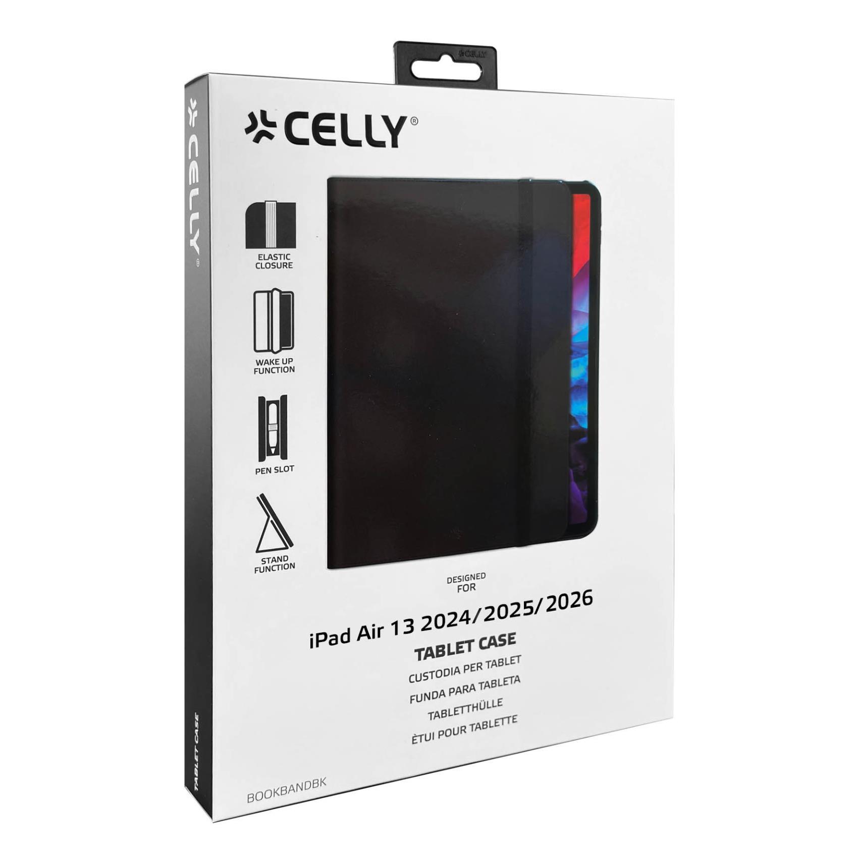 Custodia Tablet Celly BOOKBAND per iPad Air 13 20242025 Similpelle Nero - SKU: BOOKBAND19 - Immagine 2
