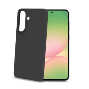 Celly CROMO - Cover in morbido TPU con finitura soft touch colore nero compatibile con Samsung Galaxy A57 5G - Cover