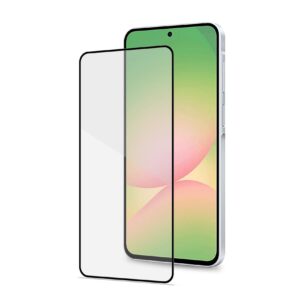 Celly FULLGLASS - Vetro 9H con bordo colorato nero compatibile con Samsung Galaxy A57 5G - Proteggi schermo