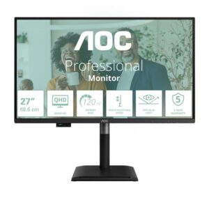 Monitor AOC 27 IPS 120Hz 2560x1440 Regolazione Altezza - SKU: Q27P4CV