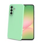 Celly SANDCASE – Cover morbida in TPU con tasti e bordo fotocamera colore a contrasto, effetto sabbiato colore trasparente verde compatibile con Samsung Galaxy A57 5G – Cover