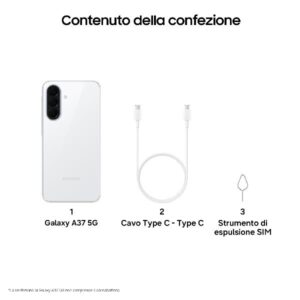 Samsung GALAXY A37 6+128GB WHITE - Smartphone