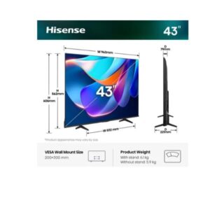 Hisense 43 A69S 4K UHD SMART VIDAA - TV e Hotel TV - SKU: 43A69S