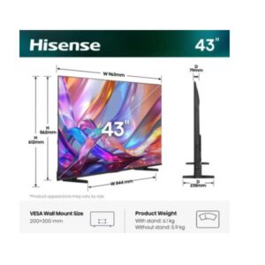 Hisense 43 E79S QLED 4K ULTRA HD SMART VIDAA - TV e Hotel TV - SKU: 43E79S