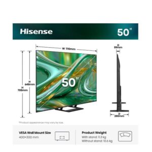 Hisense 50 E89S MINI LED 4K ULTRA HD SMART VIDAA REFRESH RATE 144HZ - TV e Hotel TV