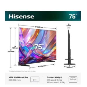 Hisense 75 E79S QLED 4K ULTRA HD SMART VIDAA - TV e Hotel TV