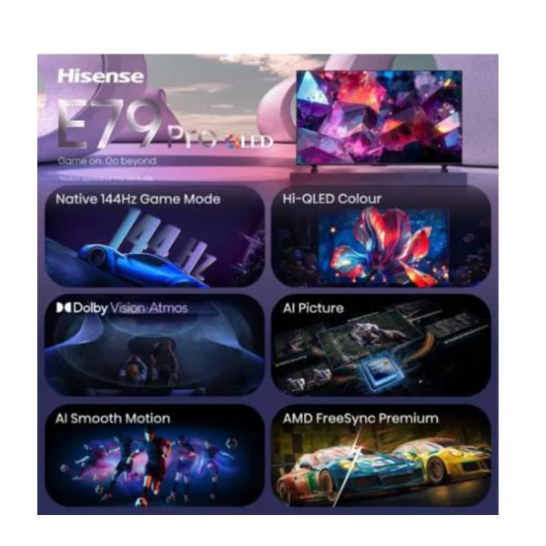 Hisense 75 E79S PRO QLED 4K ULTRA HD SMART VIDAA REFRESH RATE 144HZ - TV e Hotel TV - SKU: 75E79S-PRO - Immagine 6