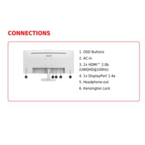 MSI PRO MP341CQW E12 BIANCO - Monitor Desktop