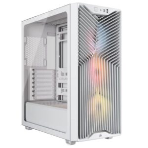 Corsair 3200D RS ARGB MID-TOWER CASE, WHITE - CABINET