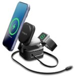 Caricabatterie Wireless Cygnett MAGSTAND 3-in1 Pieghevole 15W Nero
