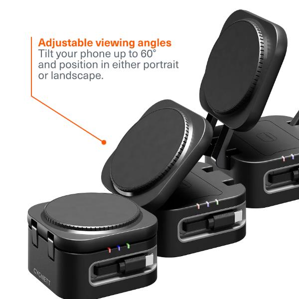 Cygnett MAGSTAND 3-IN1 FOLDABLE WIRELESS - Caricabatterie wirelesssenza fili - SKU: CY5852WCCRC - Immagine 4