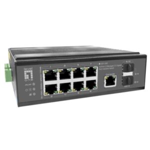 Level One LEVELONE IGP-1091 - SWITCH INDUSTRIALE PoE Managed L3 a 10 porte da 2,5 Gigabit, 2 uplink SFP da 1G10G, uscite PoE a 8 porte, 480W, PoE 802.3afatbt, DIN-Rail, -40C 75C - Switch - SKU: IGP-1091