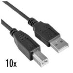Cavo USB 2.0 Nilox 1.8m 10 Pezzi USB-A/USB-B Maschio-Maschio
