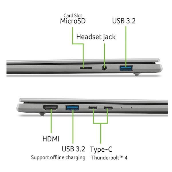 Notebook Acer Swift 16 SF16-71T-76R4 Intel Core Ultra 7 16 Touch 16GB 1TB - SKU: NX.JU1ET.005 - Immagine 2