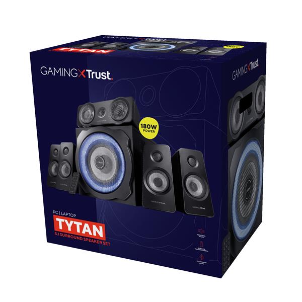 Kit Speaker Trust GXT 658 TYTAN 5.1 90W Nero - SKU: 21738 - Immagine 3