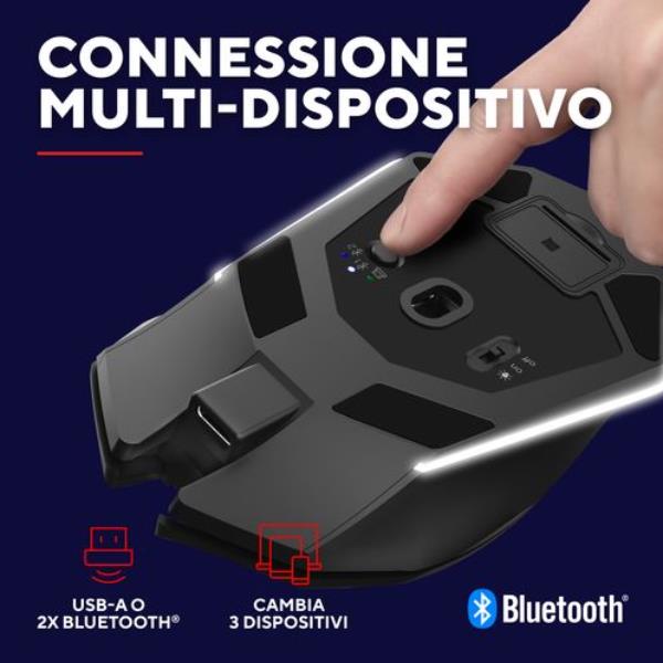 Mouse Gaming Trust GXT122 FELOX Dual Wireless Nero - SKU: 25748 - Immagine 4
