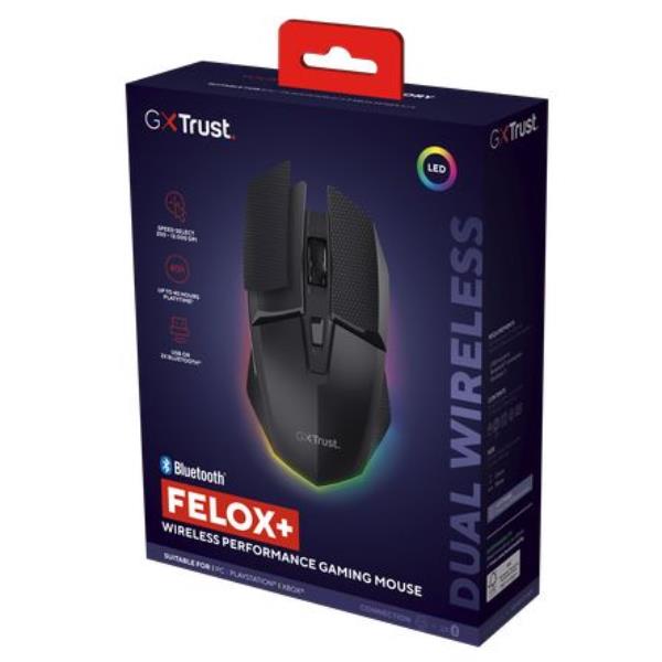 Mouse Gaming Trust GXT122 FELOX Dual Wireless Nero - SKU: 25748 - Immagine 6