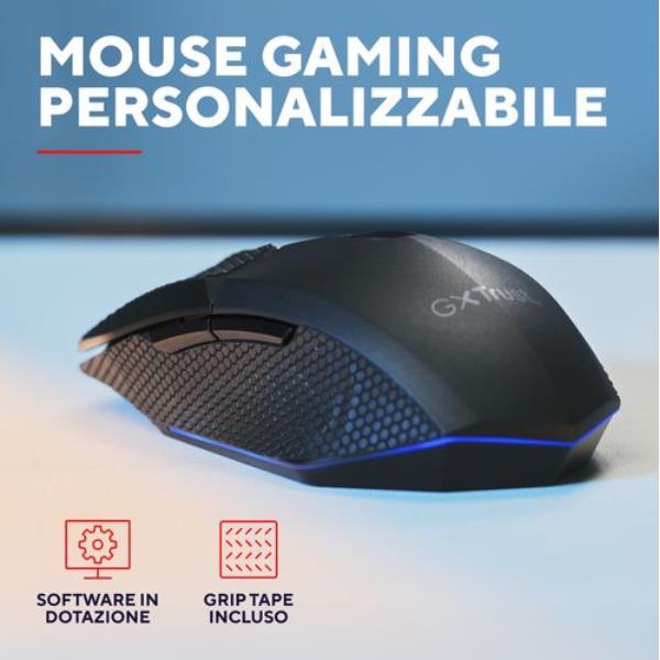 Mouse Gaming Trust GXT122 FELOX Dual Wireless Nero - SKU: 25748 - Immagine 10