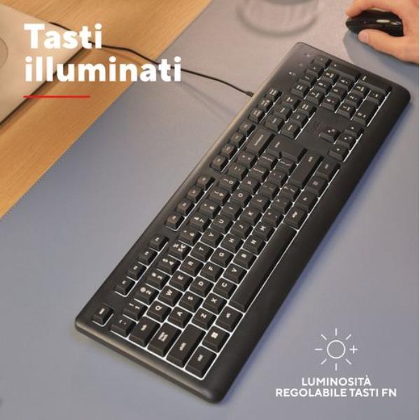 Tastiera Trust PRIMO ILLUMINATED KEYBOARD IT USB Nero Retroilluminata - SKU: 25820 - Immagine 3