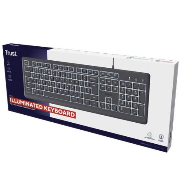 Tastiera Trust PRIMO ILLUMINATED KEYBOARD IT USB Nero Retroilluminata - SKU: 25820 - Immagine 5
