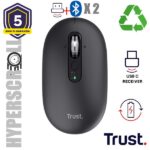 Mouse Wireless Trust Seron HypScroll Slim Bluetooth Nero