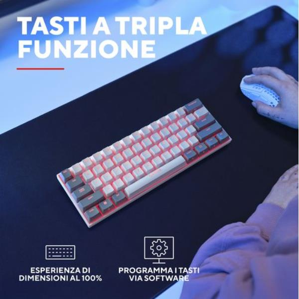 Tastiera Gaming Trust GXT873 Acira Tri Wireless Bianca IT - SKU: 26054TRS - Immagine 8