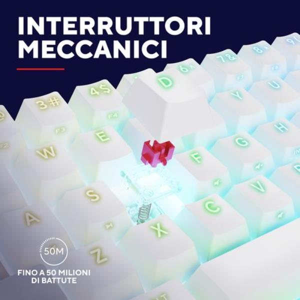 Tastiera Gaming Trust GXT873 Acira Tri Wireless Bianca IT - SKU: 26054TRS - Immagine 9