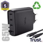 Caricabatterie Trust MAXO 65W 4P GAN CHARGER BLK – Nero