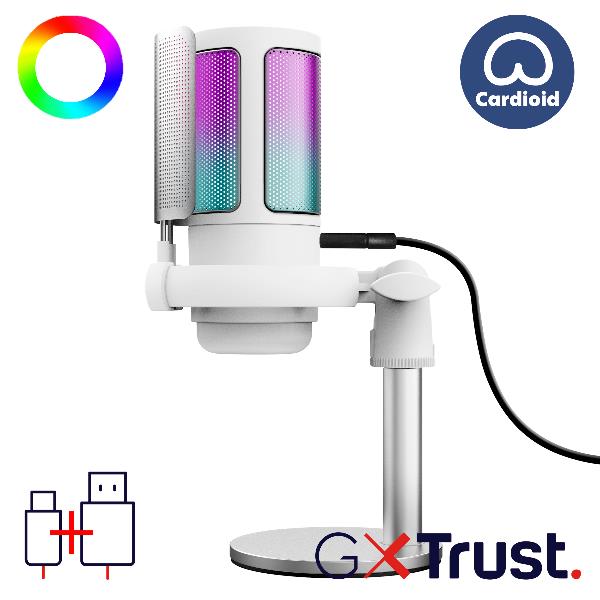 Microfono USB Trust GXT238W Auron Bianco 20kHz - SKU: 26082 - Immagine 6