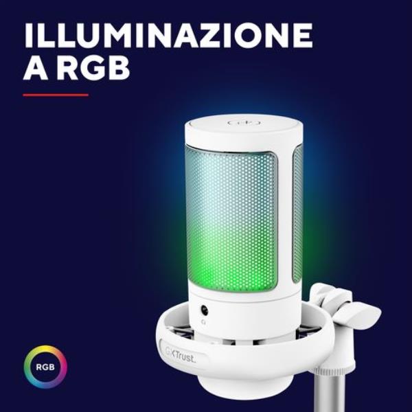 Microfono USB Trust GXT238W Auron Bianco 20kHz - SKU: 26082 - Immagine 7