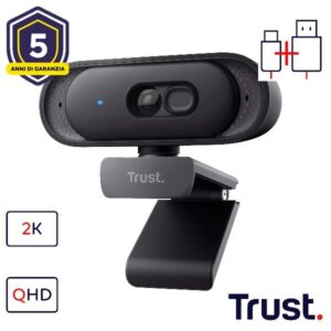 Webcam Trust TOMAR 4K USB Nero 30fps - SKU: 26141