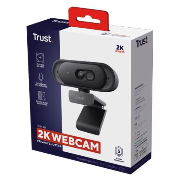 Webcam Trust TOMAR 4K USB Nero 30fps - SKU: 26141 - Immagine 3
