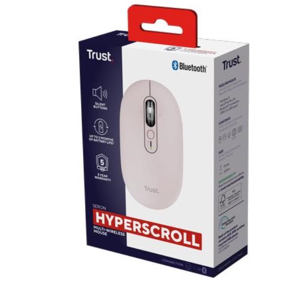 Mouse Wireless Trust Seron HypScroll Slim Rosa Bluetooth - SKU: 26206TRS - Immagine 4