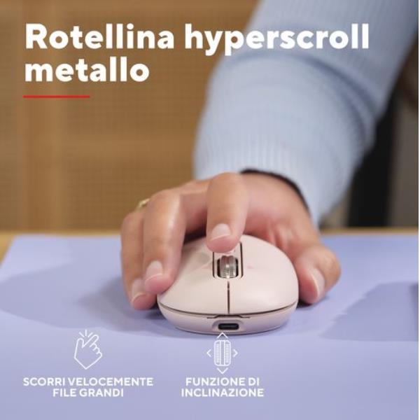 Mouse Wireless Trust Seron HypScroll Slim Rosa Bluetooth - SKU: 26206TRS - Immagine 8