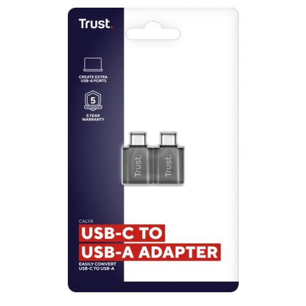 Adattatore Trust Calyx USB-C Maschio a USB-A Femmina 2 Pezzi - SKU: 26221 - Immagine 4