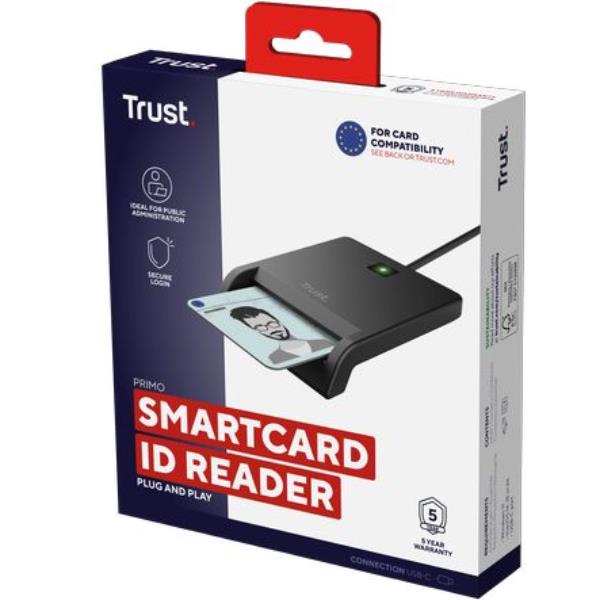 Lettore Smartcard Trust PRIMO USB-C DNI Nero - SKU: 26253 - Immagine 6