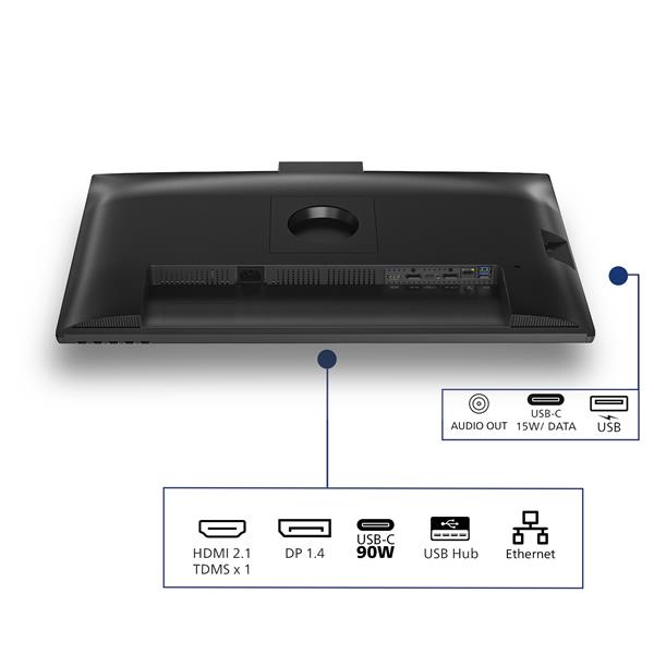 Monitor Philips 27 IPS 2560x1440 USB-C Regolazione Altezza - SKU: 27B2U3601H - Immagine 8